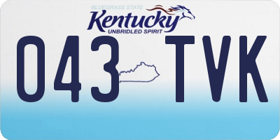 KY license plate 043TVK