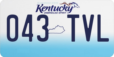KY license plate 043TVL