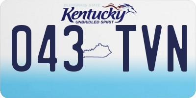 KY license plate 043TVN
