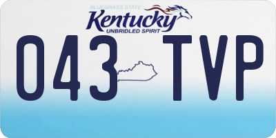 KY license plate 043TVP