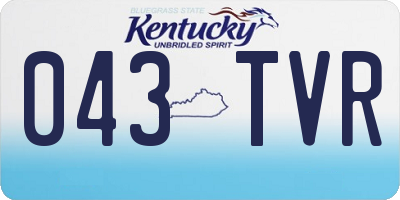 KY license plate 043TVR