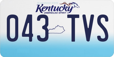 KY license plate 043TVS
