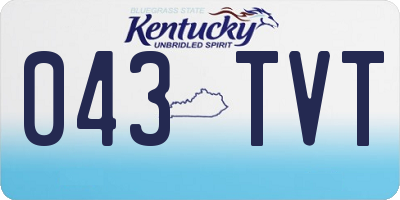 KY license plate 043TVT