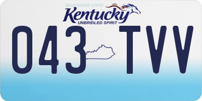 KY license plate 043TVV