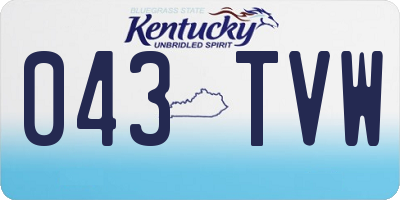 KY license plate 043TVW