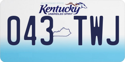 KY license plate 043TWJ