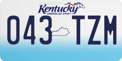 KY license plate 043TZM