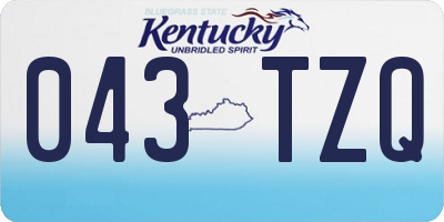 KY license plate 043TZQ