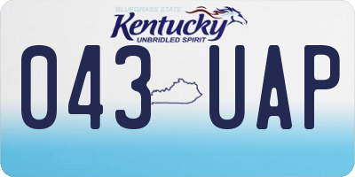 KY license plate 043UAP