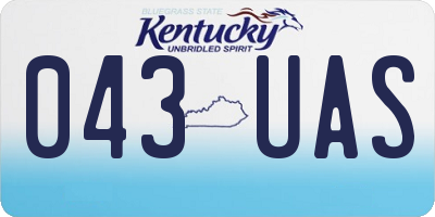 KY license plate 043UAS