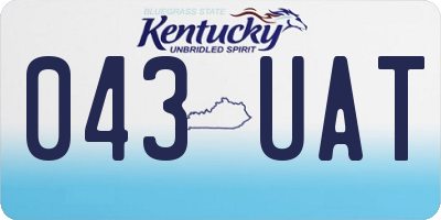 KY license plate 043UAT