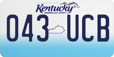 KY license plate 043UCB