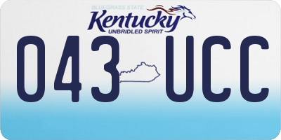 KY license plate 043UCC