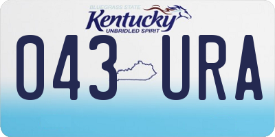 KY license plate 043URA