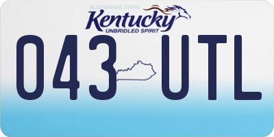 KY license plate 043UTL