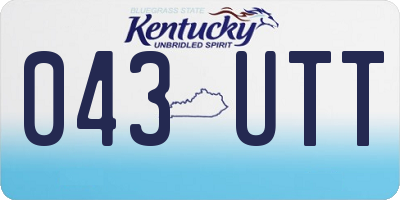 KY license plate 043UTT