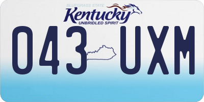 KY license plate 043UXM