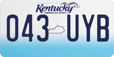 KY license plate 043UYB