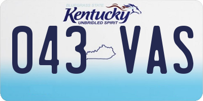 KY license plate 043VAS