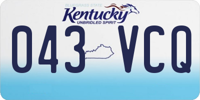 KY license plate 043VCQ