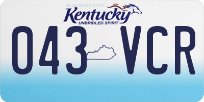 KY license plate 043VCR