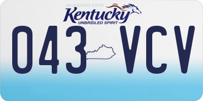 KY license plate 043VCV