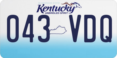 KY license plate 043VDQ