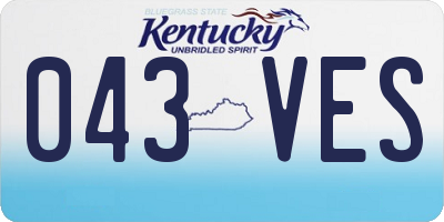 KY license plate 043VES