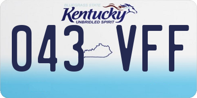 KY license plate 043VFF