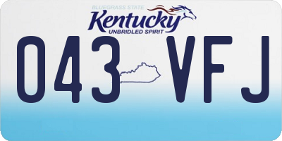 KY license plate 043VFJ