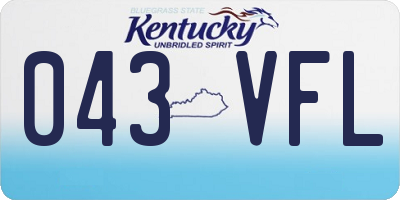 KY license plate 043VFL