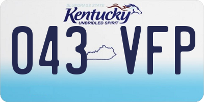 KY license plate 043VFP