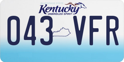 KY license plate 043VFR