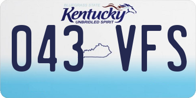 KY license plate 043VFS