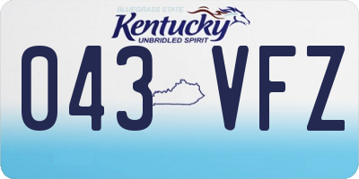 KY license plate 043VFZ