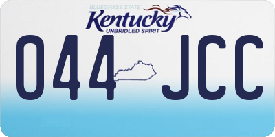 KY license plate 044JCC