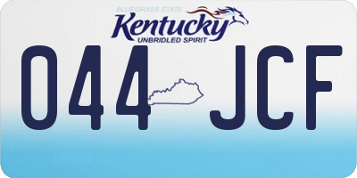 KY license plate 044JCF