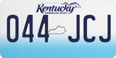 KY license plate 044JCJ