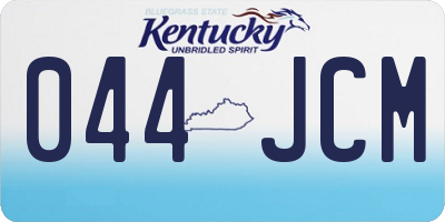 KY license plate 044JCM