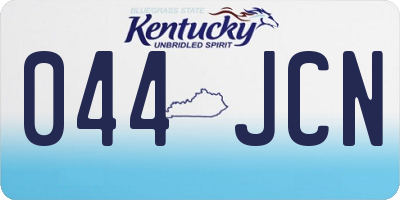 KY license plate 044JCN