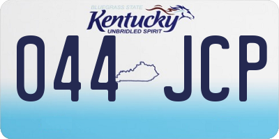 KY license plate 044JCP