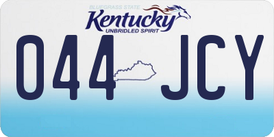 KY license plate 044JCY