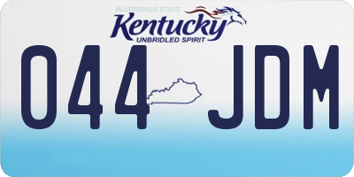 KY license plate 044JDM