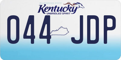 KY license plate 044JDP