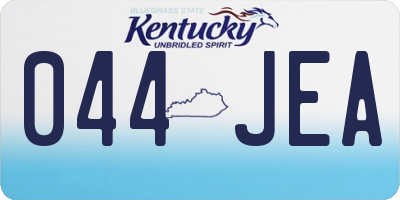 KY license plate 044JEA