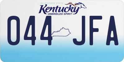 KY license plate 044JFA