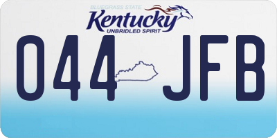 KY license plate 044JFB