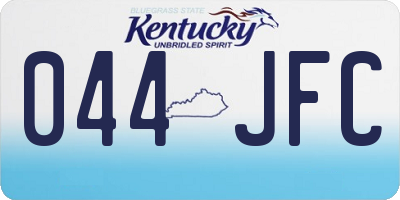 KY license plate 044JFC
