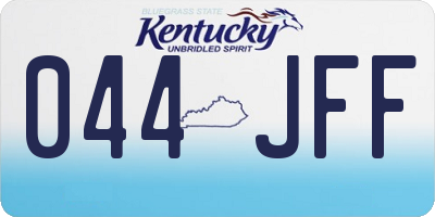 KY license plate 044JFF