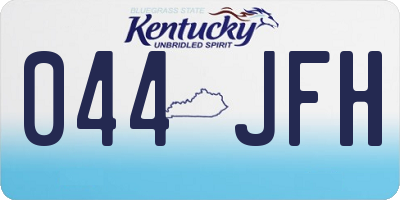 KY license plate 044JFH